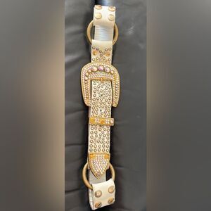 Vintage Michael Morrison M.X. Stud dress Belt Rockstar  bling crystal accessory